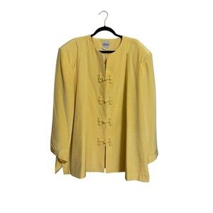 Brownstone Silk Top Size 28W Vintage Soft Yellow New